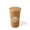 Smoothie King Coffee High Protein Almond Mocha smoothie in a branded cup