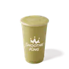 Smoothie King Collagen Power Pineapple Kale smoothie in a branded cup
