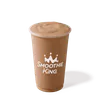 Smoothie King Gladiator Chocolate Coffee smoothie in a branded cup