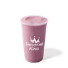 Smoothie King Slim-N-Trim Blueberry smoothie in a branded cup