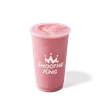 Smoothie King The Shredder Strawberry smoothie in a branded cup