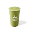 Smoothie King Veggie Apple Kiwi Kale smoothie in a branded cup