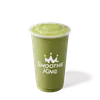Smoothie King Veggie Lemon Ginger Spinach smoothie in a branded cup